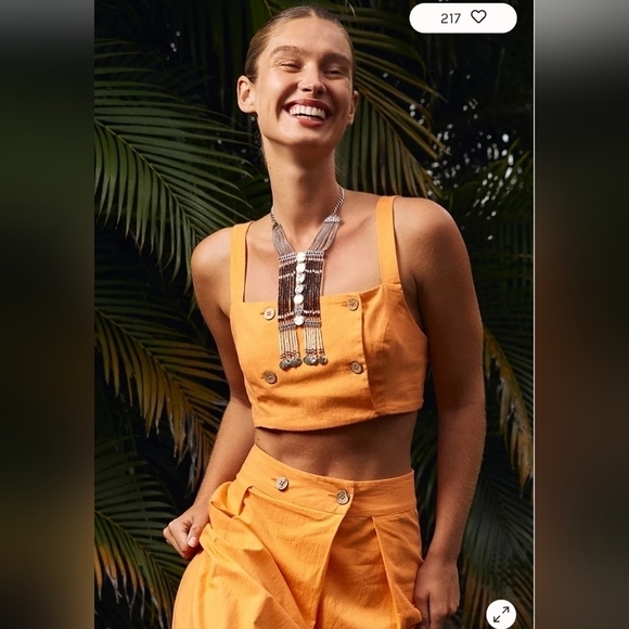 NWT Free People Gold Sunrise Beaded Necklace - Picture 1 of 11